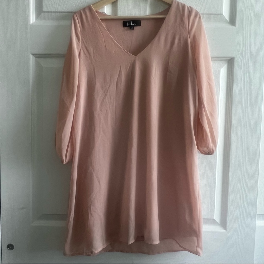 Lulu flowy blush pink dress